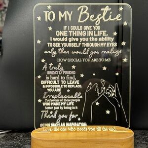 3D Bestie Lamp with wooden stand